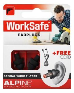 Alpine Worksafe Bouchon Oreille Travail X2 + Corde