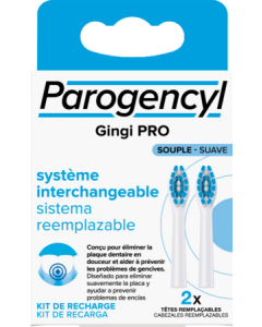 Parogencyl Gingi Pro Recharges Têtes Remplaçables Brosse à Dent Souple