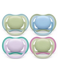 Avent Sucettes Ultra Air 0-6mois Déco Mix x2