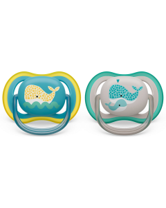 Avent Sucettes Ultra Air Baleine +18mois X2