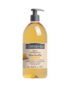 Le Comptoir du Bain Savon traditionnel de Marseille Vanille-Miel 1L