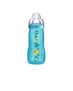 MAM Biberon Easy Active Coloré 330ml - à partir de 6 mois - Tétine Débit X - Turquoise