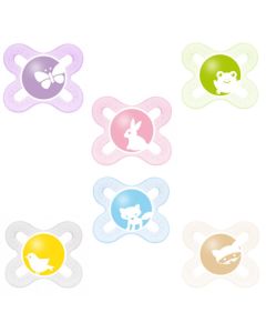 MAM Sucette Naissance - de 0 à 2 mois - Silicone - Boîte de stérilisation - coloris aléatoire