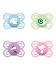 MAM Sucette Perfect - de 0 à 6 mois - Silicone - Boîte Stérilisation - Coloris Aléatoire