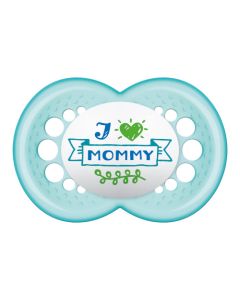 Mam Sucette Décor Message 18+ mois Silicone Boite stérilisation x 2