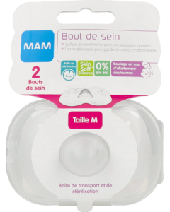Mam Bout de Sein Taille M - Silicone - Bte Stérilisation X2