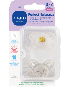 MAM Sucette Perfect Naissance 0-2 mois Silicone X2
