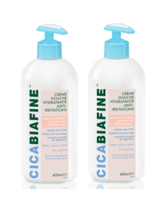 Cicabiafine Crème Douche Hydratante Anti Irritations Lot de 2 X 400 Ml