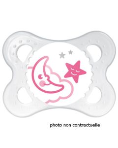 MAM Sucette Nuit - 0-6m - Silicone - Boîte stérilisation