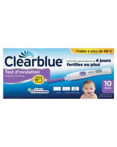 Clearblue Test d'Ovulation Digital Avec Lecture Deux Hormones Kit de 10 Tests