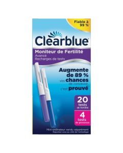 Clearblue 20 Recharges de Tests de Fertilité et 4 Tests de Grossesse