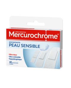 Mercurochrome Pansements Peau Sensible 40 Unités