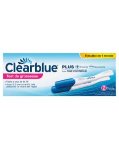 Clearblue Test de Grossesse Plus - Pack de 2