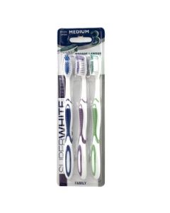 Superwhite Lot de 3 Brosses à Dents Medium