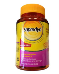 Supradyn Gommes Vitaminées Goûts Framboise, Cerise & Orange 70 Gommes