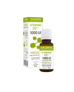 D.Plantes Vitamine D3 1000Ui Végétale 20 ml