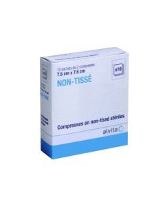 Alvita Compresse Stérile de Gaze 7,5cm X 7,5 cm 50 Sachets