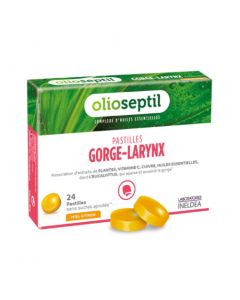 Olioseptil Pastilles Gorge Larynx Miel Citron 24 Pastilles