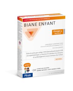 Pileje Biane Enfant Oméga 3, Vit D et E 27 pastilles gélifiées