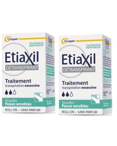 Etiaxil Détranspirant Aisselles Peaux Sensibles Roll-On 15ml x2