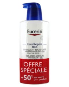 Eucerin UreaRepair Plus Émollient Corps 10% d'Urée Lot 1+2ème -50% 2x 400ml