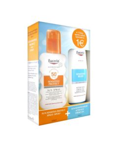 Eucerin Sun Sensitive Protect Spray SPF50+ 200ml + Sensitive Relief After Sun Gel Crème 150ml
