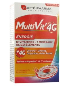 Forté Pharma Multivit' 4G Energie 20 comprimés