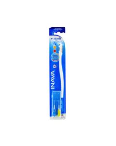 Inava Brossettes Flex espaces étroits 1 manche long + 3 têtes mixtes