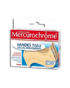 Mercurochrome Bandes Tissu Spécial Mouvements X5
