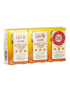 Léro Solaire Peaux Sensibles 2 Boites de 30 Capsules + 1 Offerte