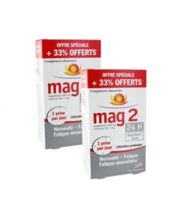 MAG 2 24h - 45+15 comprimés Lot de 2 +33% Offerts