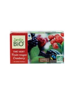 Jardin Bio Thé Vert Fruits Rouges 20 Sachets