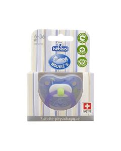 Bébisol Sucette Physiologique Silicone noukie'S 6 à 36 Mois