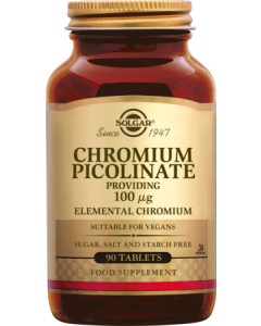 Solgar Chrome Picolinate 100mcg Comprimés x90