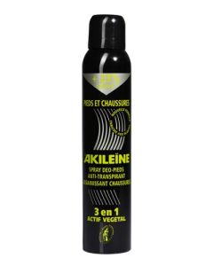 Akileine Pieds/Chaussures Spray Noir 200ml