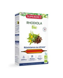 Superdiet Rhodiola Bio - 20 Ampoules de 15ml