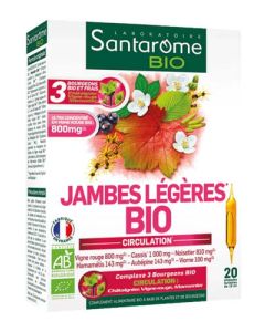 Santarome Bio Jambes Légères Ampoule Buvable 10ml x20