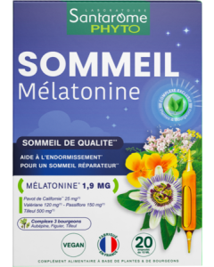 Santarome Bio Sommeil Mélatonine Ampoule Buvable 10ml x20