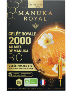 Santarome Gelée Royale 2000 Miel de Manuka Bio 20 Ampoules