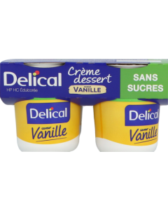 Delical Crème Dessert Hp Hc Sans Sucre Vanille 200g X4