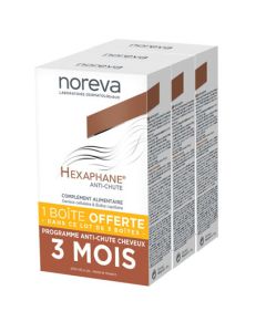 Noreva Hexaphane Tripack - Complément Alimentaire Anti-Chute  3 X 30 gélules
3 x 18g