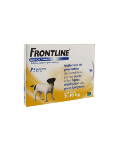 Frontline Spot On Chiens 2 à 10 Kg 4 Pipettes