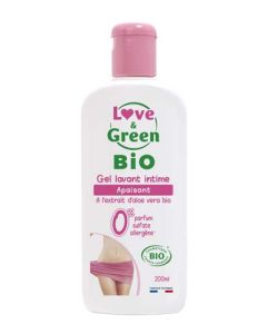 Love & Green Bio Gel Lavant Intime Apaisant Sans Sulfate Sans Parfum 200 ml 
