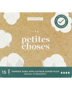 Les Petites Choses Tampon Bio Sans Applicateur Flux Super+ x15
